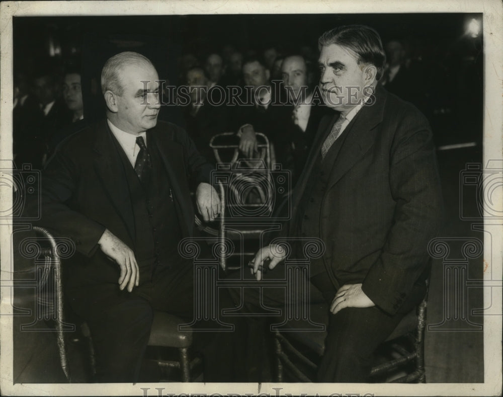 1935 Press Photo Philip Murray, John L. Lewis at UMW Tri-District Convention