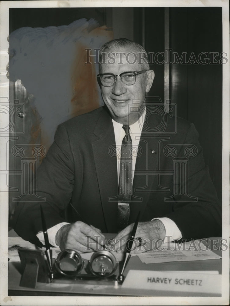 Load image into Gallery viewer, 1959 Press Photo Harvey A. Scheetz, Mayfield City School District Superintendent
