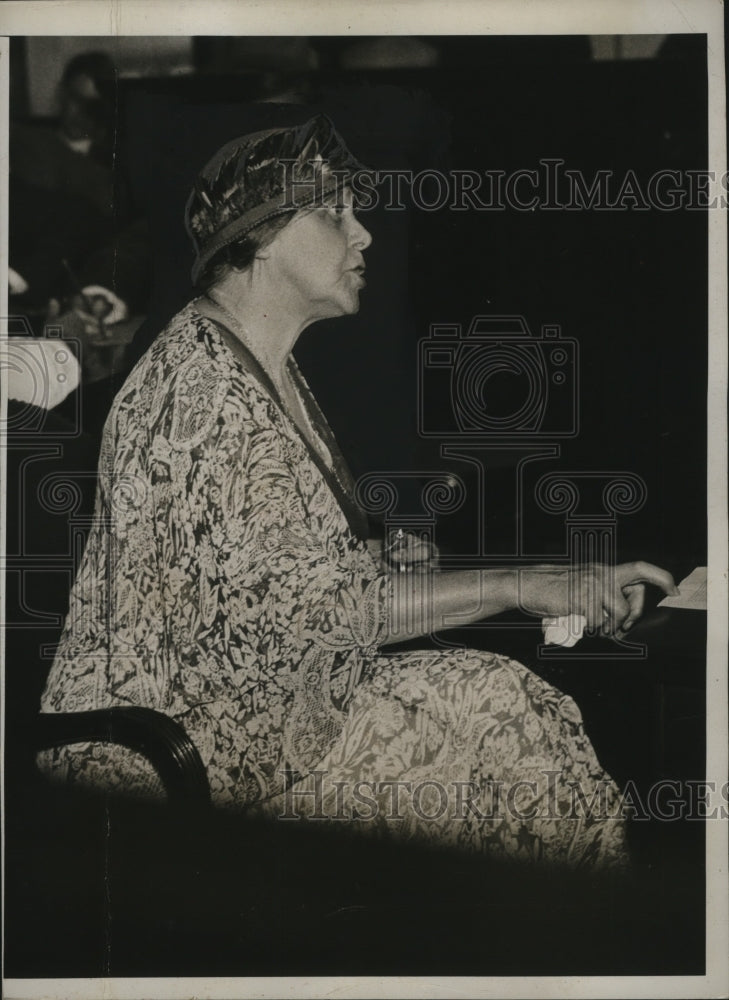 1933 Press Photo Clara W. McQuown at Senate Ocean Mail Contracts Investigation