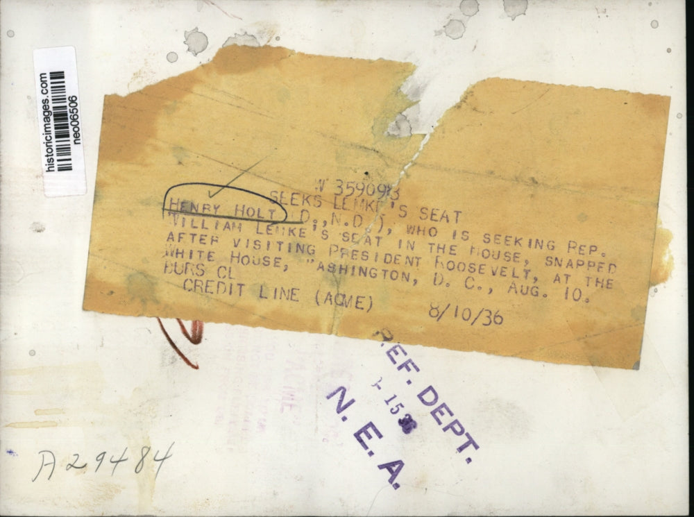 1936 Press Photo Henry Holt After Visiting President Roosevelt at White House