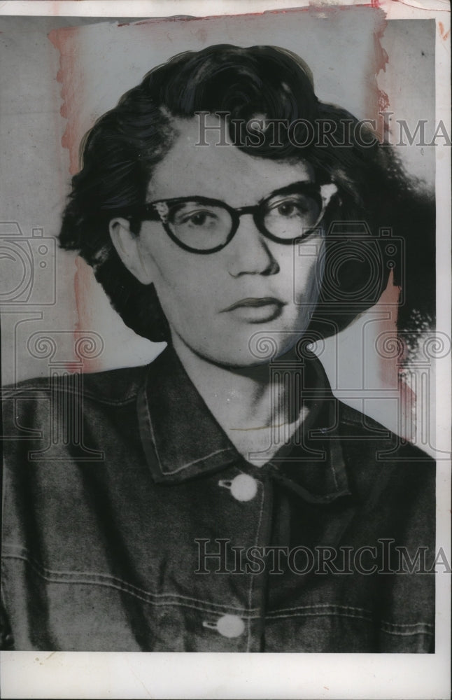 1955 Press Photo Doris Miller, Mother of Baby Assault Victim, Compton California
