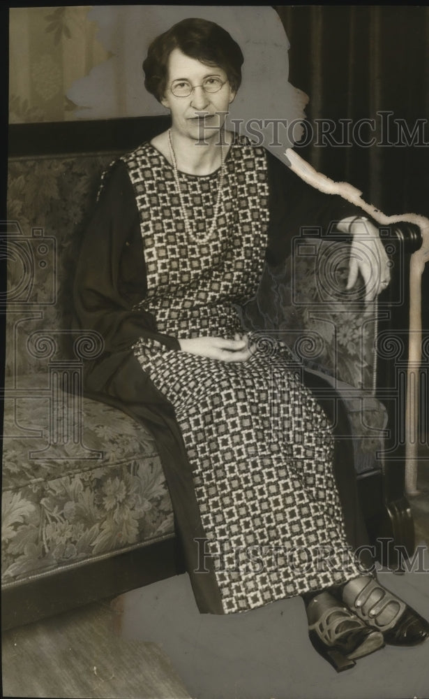 1924 Press Photo Olive Doolittle Wilbur, wife of the Secy of Navy Curtis Wilbur