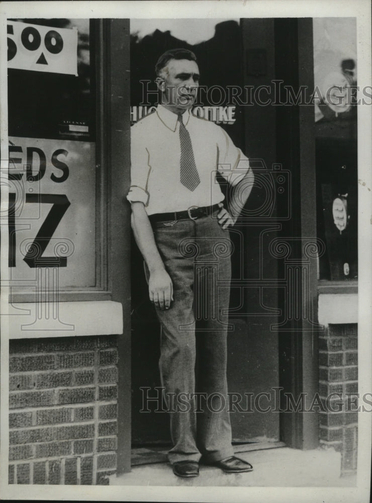1934 Press Photo H.C. Kottke seen Berry Stolle Kidnapper of Mrs. Stoll in KY