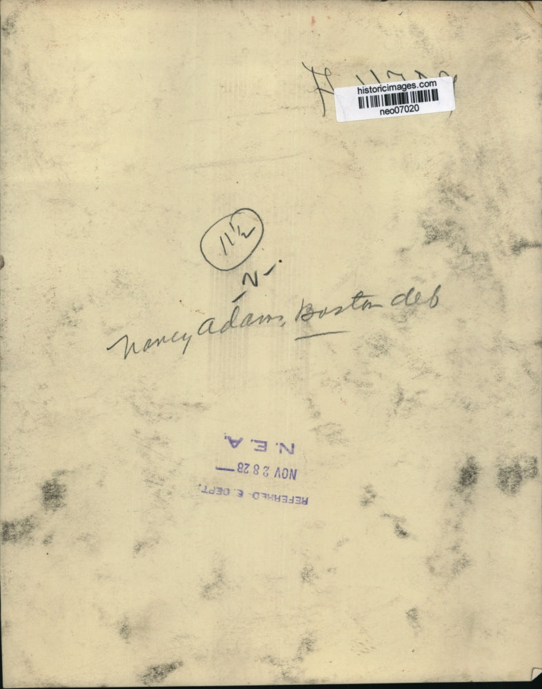 1928 Press Photo Nancy Adams Boston Deb - neo07020