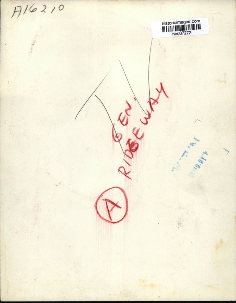 1951 Press Photo Lieutenant General Matthew B. Ridgway, Far East Commander