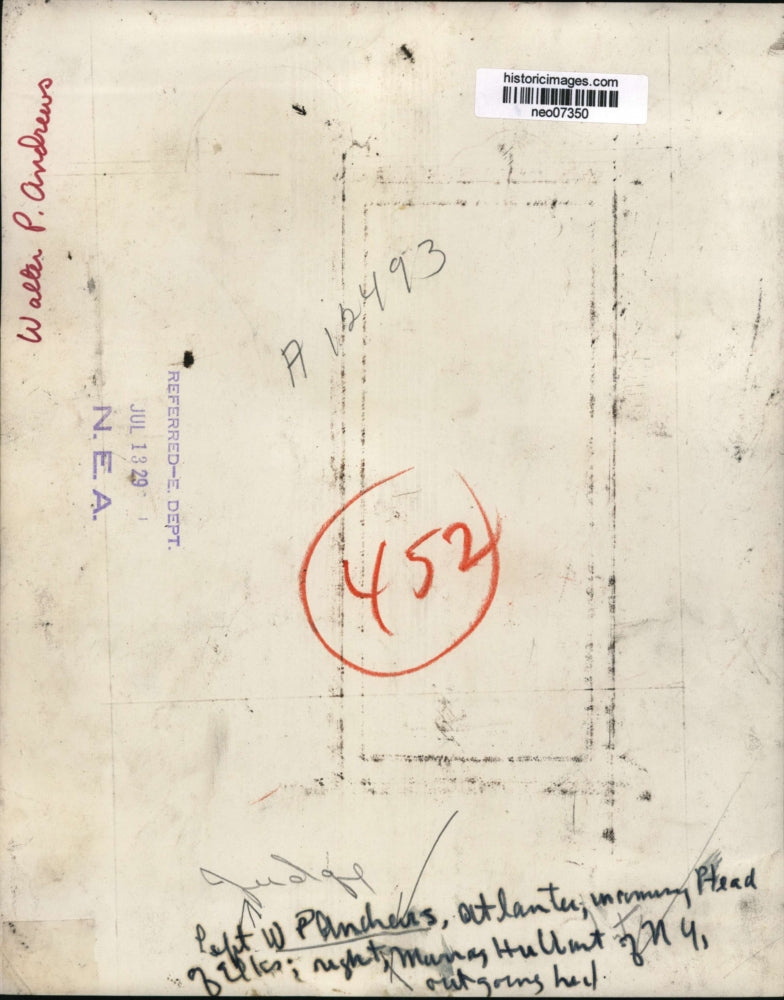 1929 Press Photo Judge Walter P. Andrews of Atlanta - neo07344