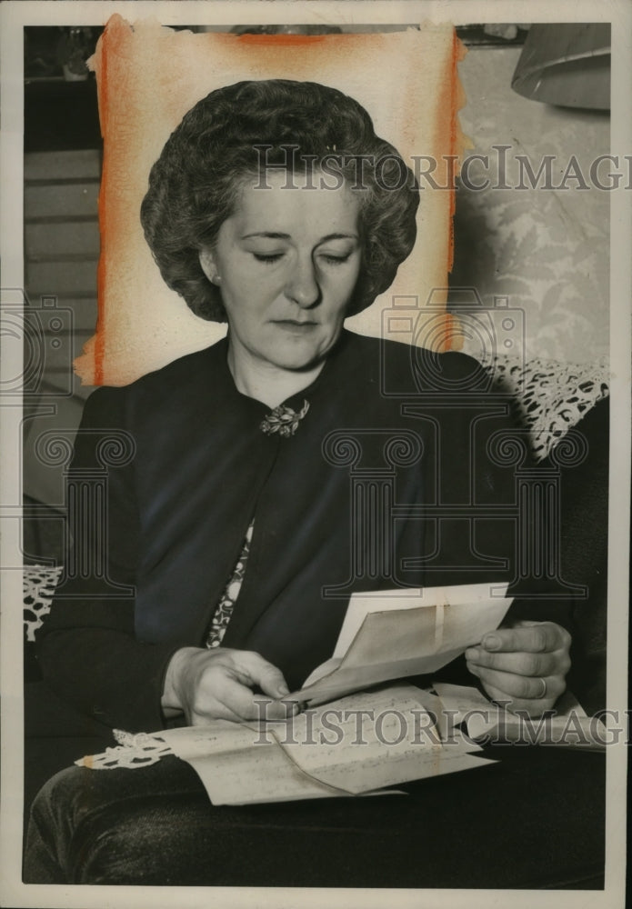 1947 Press Photo Mrs. John Gusik, Convicted Murder in Leghorn, Italy - neo07540
