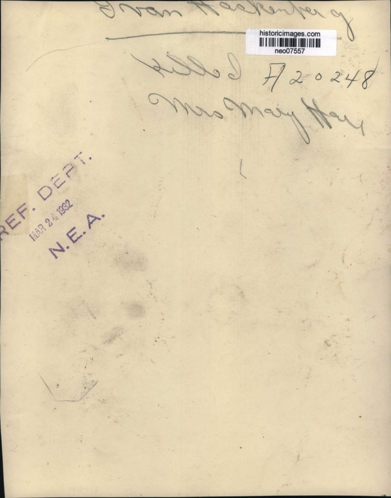 1932 Press Photo Ivan Hackenberg, Murdered Mary Hare - neo07557