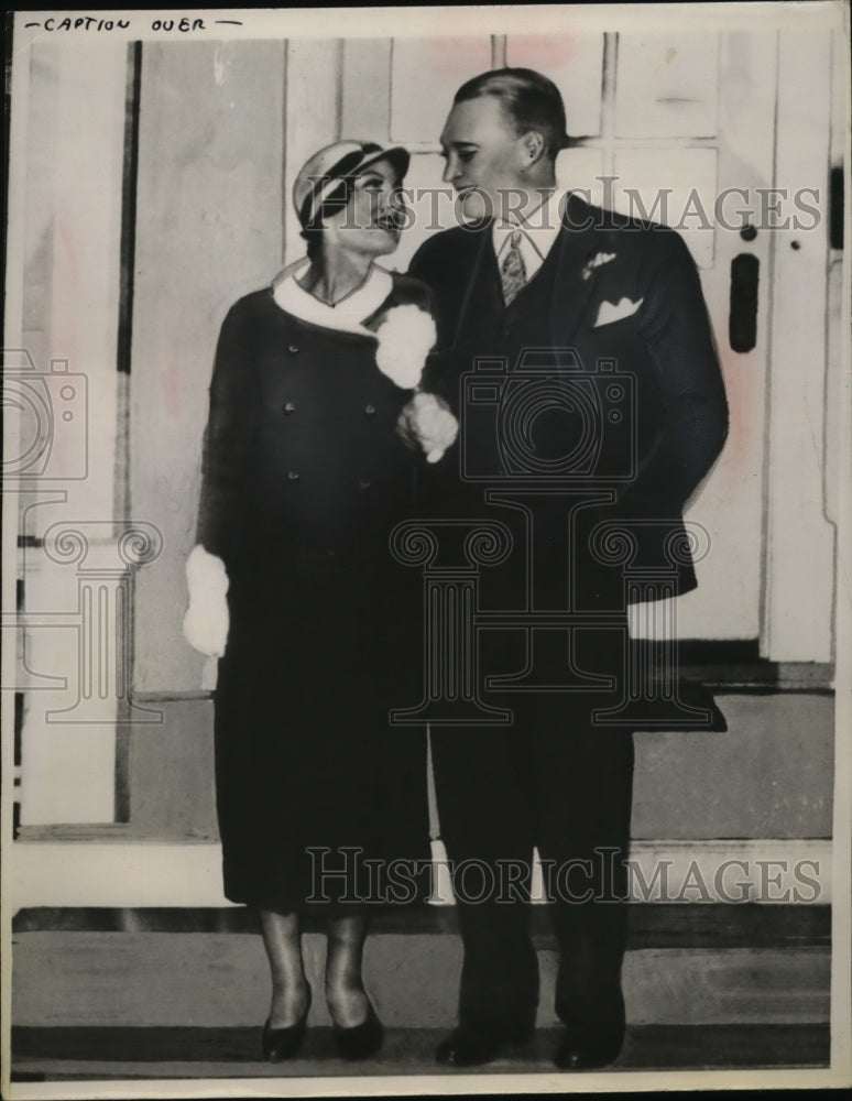 1952 Press Photo Richard J. Reynolds II & Wife Elizabeth Dillard Reynolds