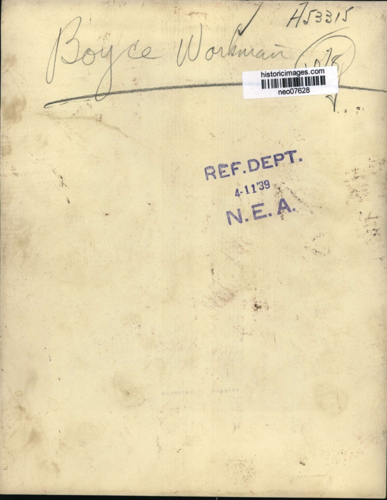 1939 Press Photo Boyce Workman - neo07628