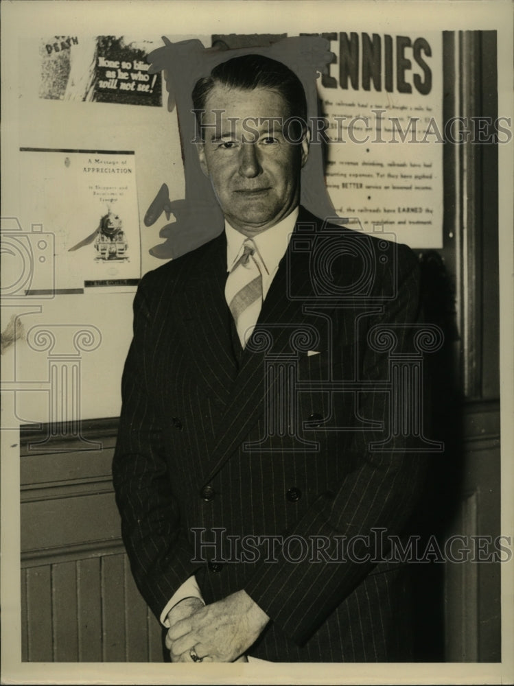 1937 Press Photo John Biggers of Libby-Owens-Ford to head unemployement census