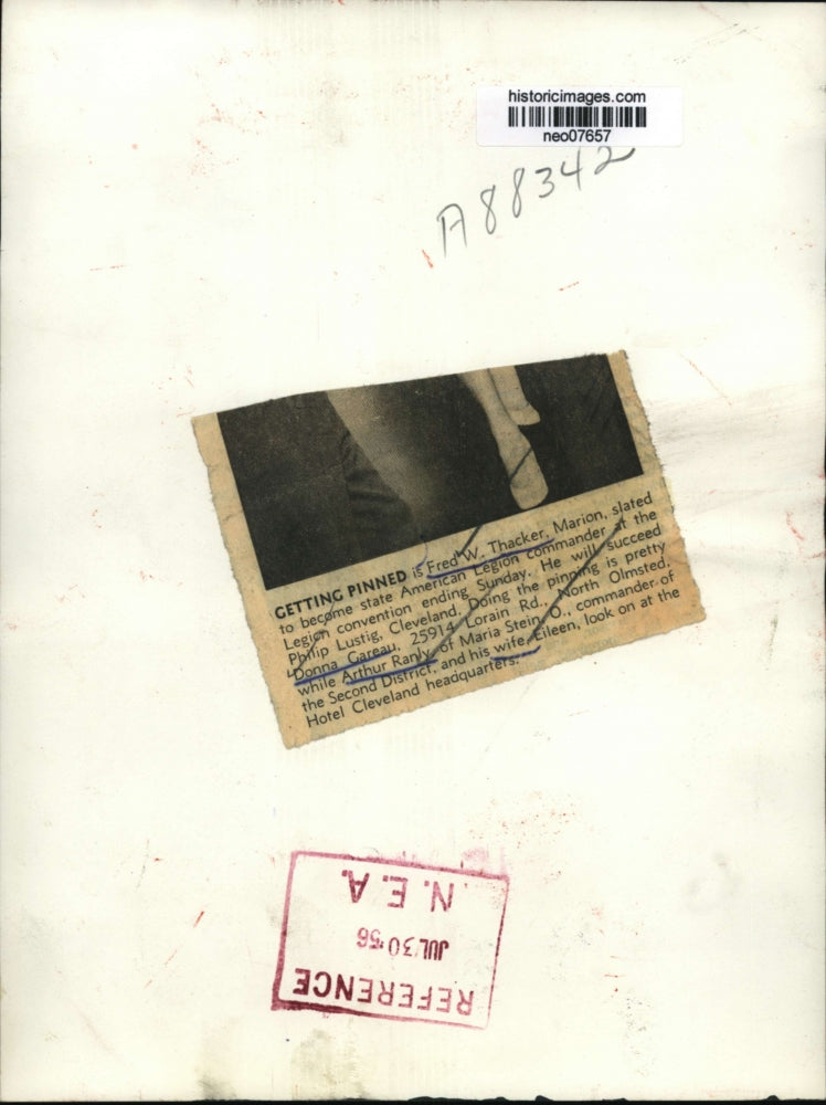 1956 Press Photo Fred W. Thacker, Donna Gareau, Arthur Ranly & his wife Eileen