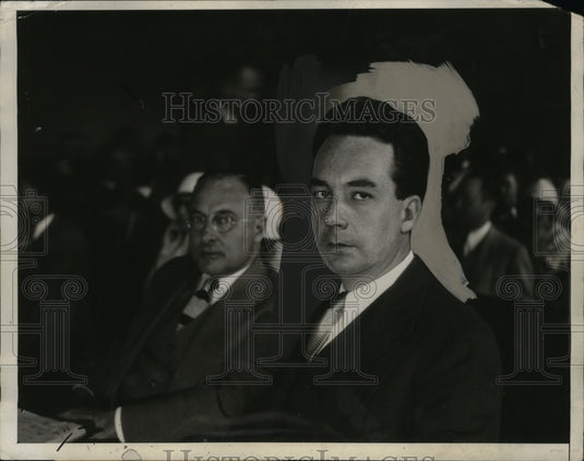 1933 Press Photo David Lamson at Justice's court in San Jose, Ca for murder