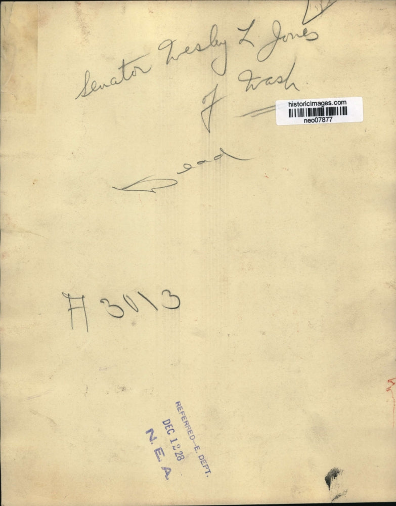 1928 Press Photo Senator Wesley L. Jones - neo07877