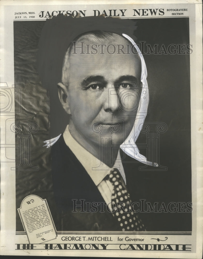 1930 Press Photo George Mitchell for Governor of Massachusetts - neo08082