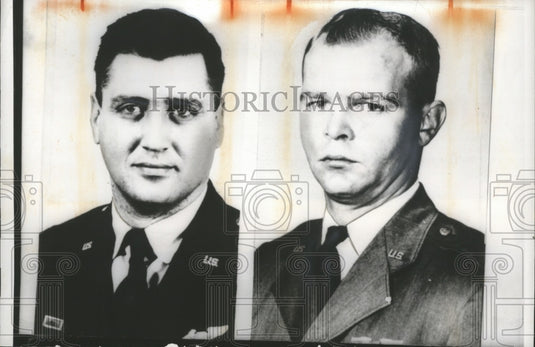 1960 Press Photo Lt. John R. McKope & capt. Freeman Olmsted held captive Russia
