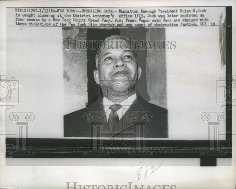 Load image into Gallery viewer, 1960 Press Photo Hulan Jack Manhattan Borough President Indicted - neo08247
