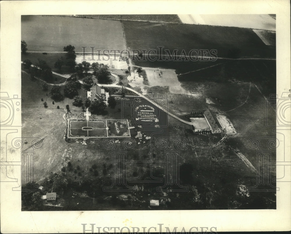 1931 Press Photo Laurence Palmer-Bell Home Aerial View, St Matthews, Kentucky