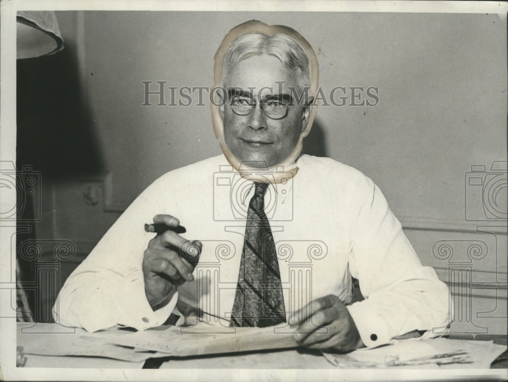 1932 Press Photo Governor Ritchie of Maryland Arrives in Chicago Headquarters