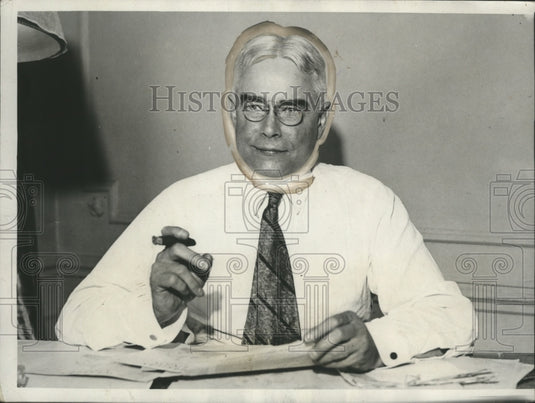 1932 Press Photo Governor Ritchie of Maryland Arrives in Chicago Headquarters