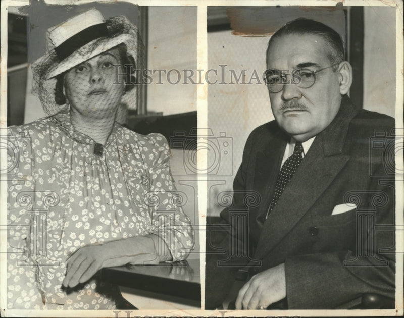 Load image into Gallery viewer, 1940 Press Photo Earl Winfield Spencer &amp; Wife in Divorce Court Trial, California
