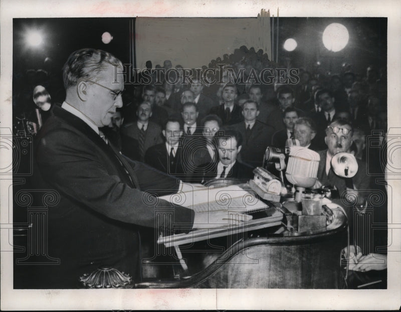 Load image into Gallery viewer, 1953 Press Photo Josip Broz Tito Taking Oath as President of Yugoslavia
