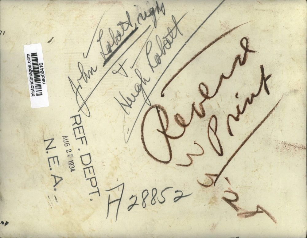 1934 Press Photo John & Hugh Labatt, Brewing Company Owners - neo08416