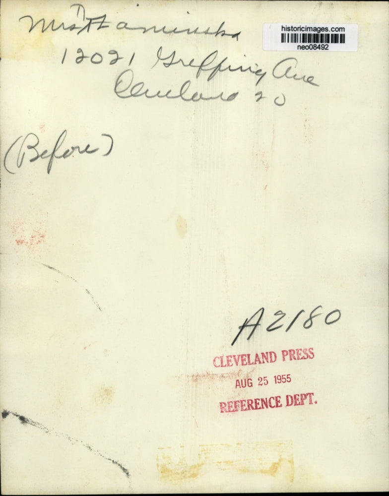 1955 Press Photo Mrs. Naininsha of Cleveland, Ohio - neo08492