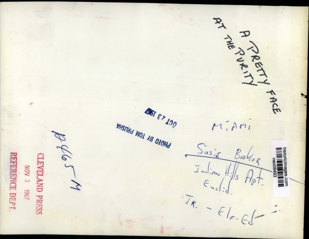 1967 Press Photo Susie Baker - neo08493