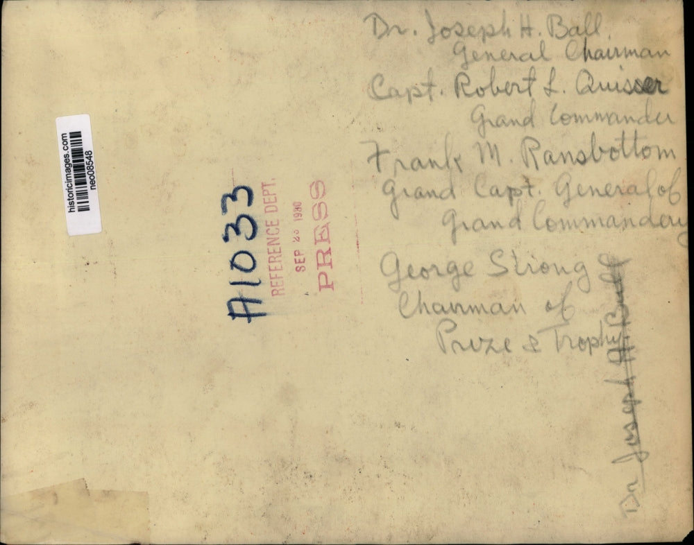 1930 Press Photo Dr. Joseph H. Ball, Robert L. Quisser, Frank M. Ransbottom etc.