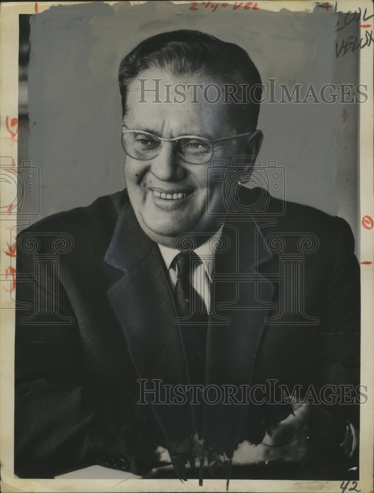 1962 Press Photo President Tito of Yugoslavia - neo08583