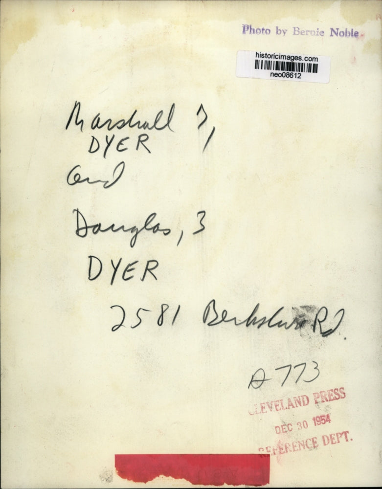 1954 Press Photo Marshall Dyer & Douglas Dyer - neo08612