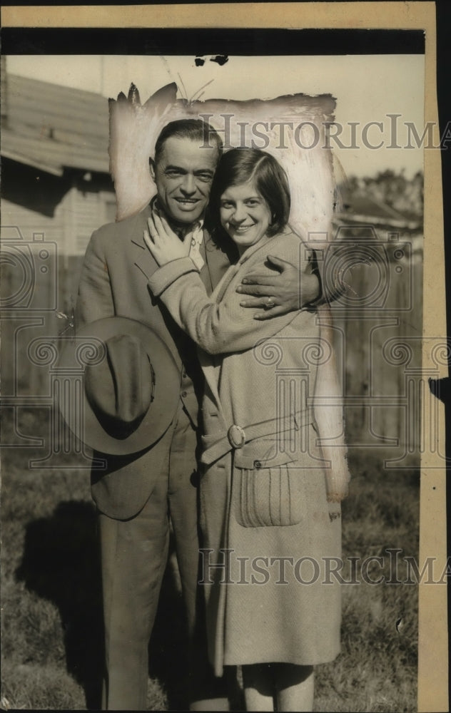 1929 Press Photo William Reiff & Wife nee Mary Peon of Memphis, Tennessee
