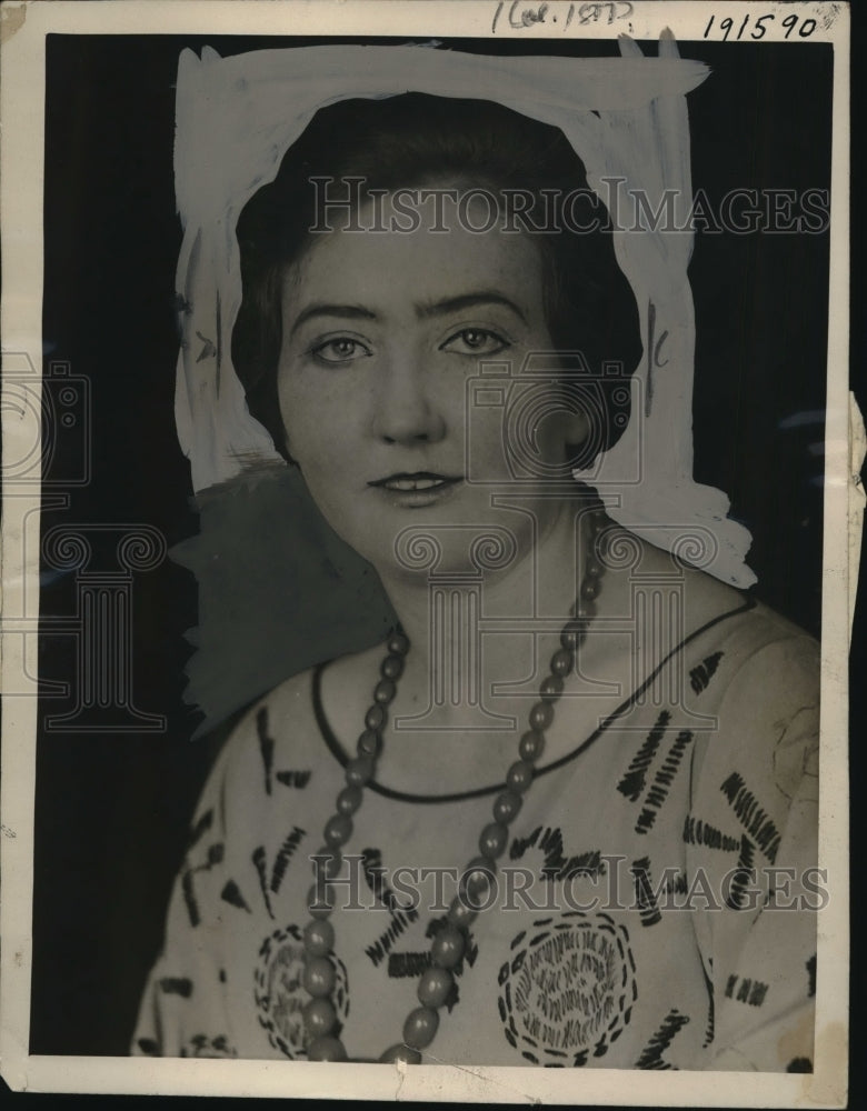 1923 Press Photo Mary Eileen Cunningham Morrison of $50 Million Mine Lawsuit