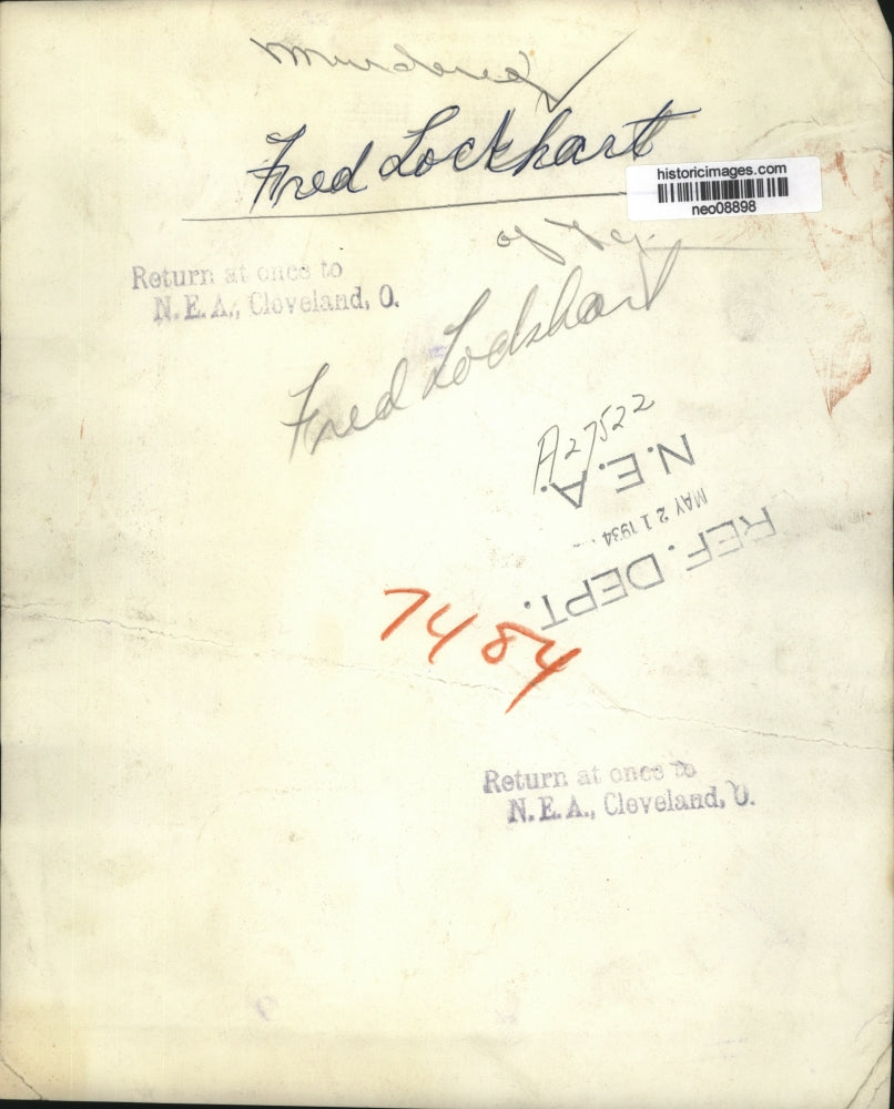 1934 Press Photo Fred Lockhart - neo08898