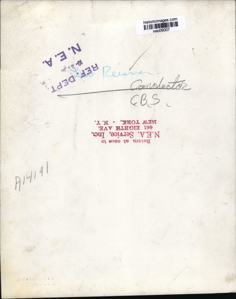 1936 Press Photo Leo Reisman Conductor CBS Symphony - neo09007