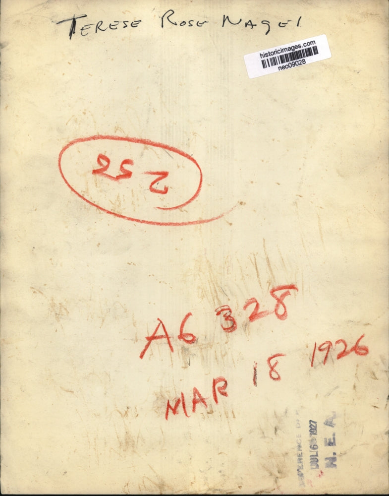 1926 Press Photo Terese Rose Nagel - neo09028