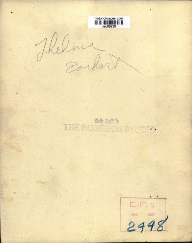 1927 Press Photo Thelma Earhart - neo09230