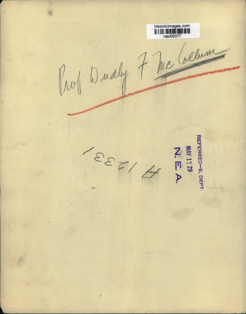 1929 Press Photo Professor Dudley McCollum - neo09377