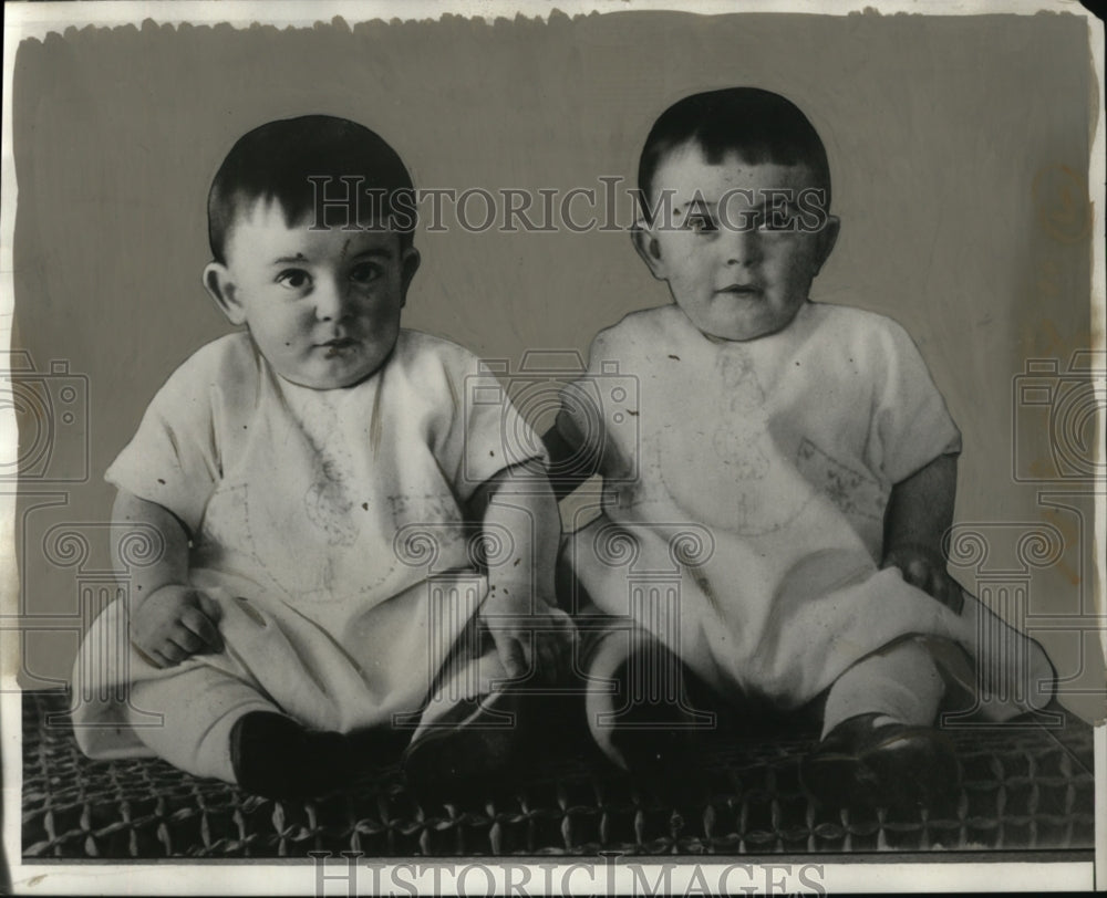 1933 Press Photo Raymond Earl Gancher & Harold Gancher, Babies - neo09474