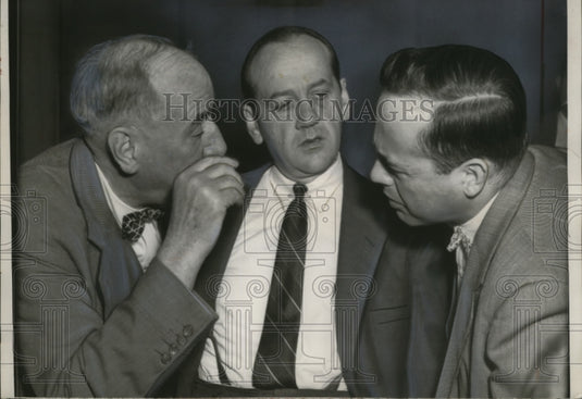 1954 Press Photo Army Counselor John Adams Confers w/ Counsel, McCarthy Hearing- Historic Images