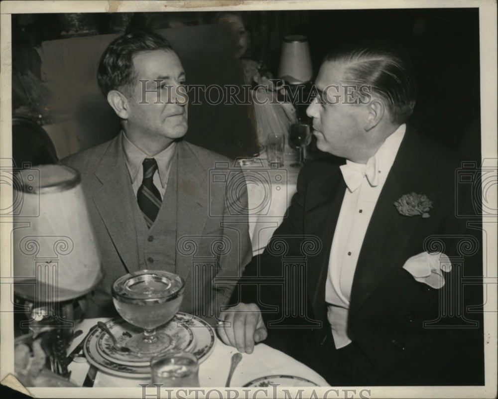1938 Press Photo Sheridan Downey, Morton Downey at Ambassador Coconut Grove