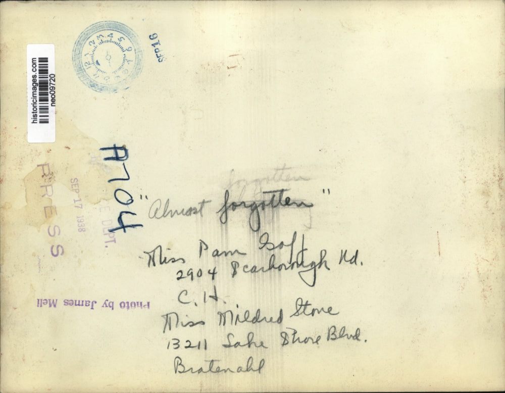 1938 Press Photo Pam Soft, Mildred Stone of Bratenahl, Ohio - neo09720