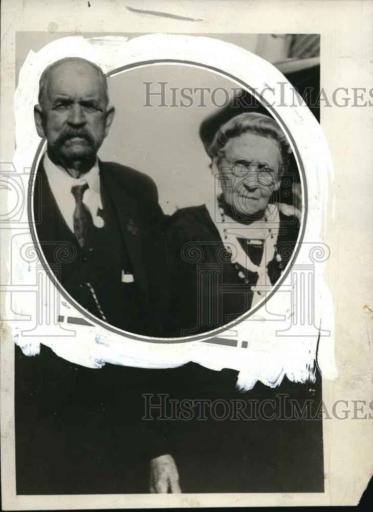 1931 Press Photo A.B. Forquerom, Mrs Liziie Boales Marry after 5 Months