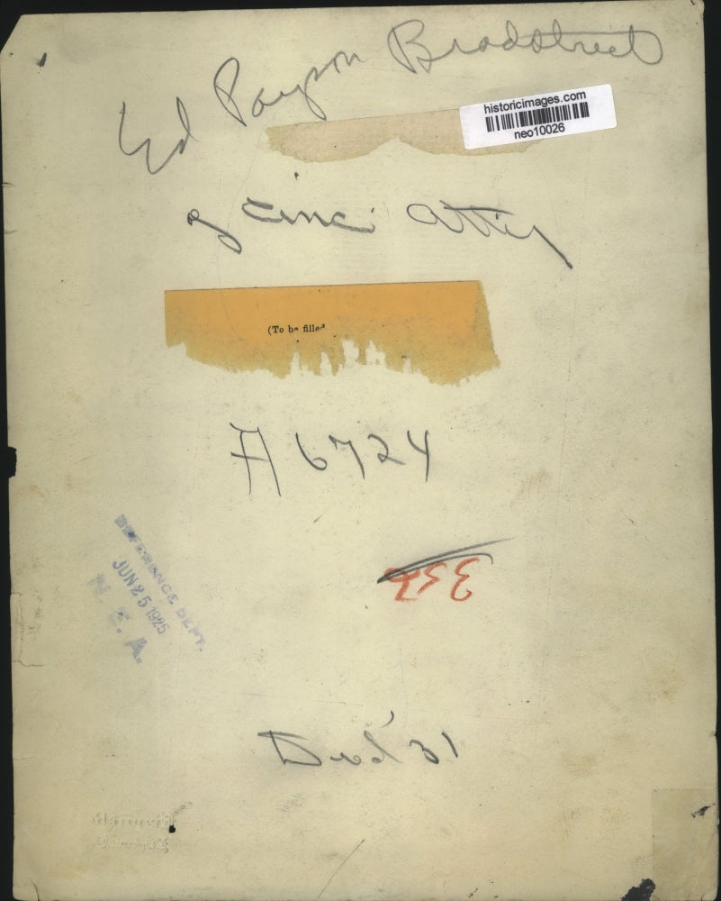 1925 Press Photo Edward Payton Bradstreet - neo10026