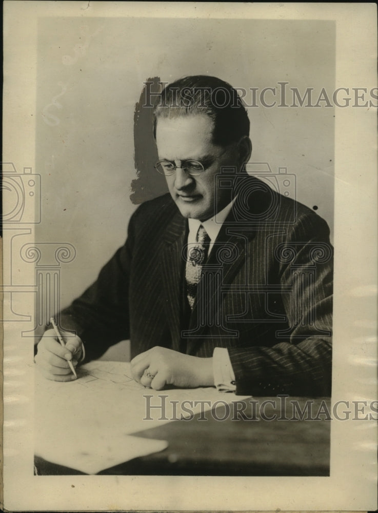 1934 Press Photo Bernhard F. Jakobson award of American Soc. of Civil Engineers