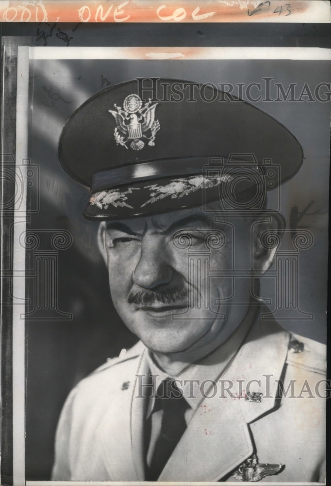 1957 Press Photo Maj. Gen. D. J. Keirn of Air Force nuclear aviation program