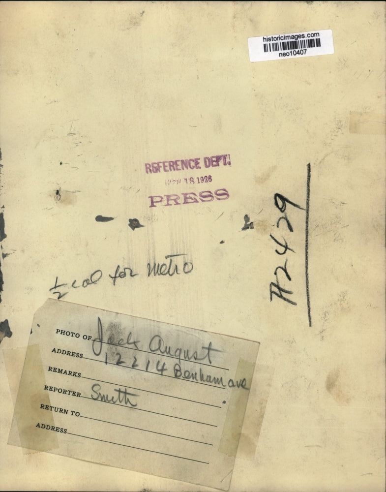 1926 Press Photo Jack August of Cleveland, Ohio - neo10407