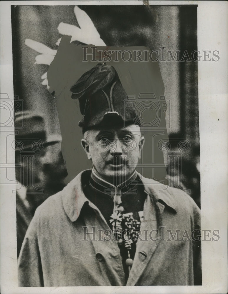1934 Press Photo Major General J.E.S. Brind British Officer to Police Saar
