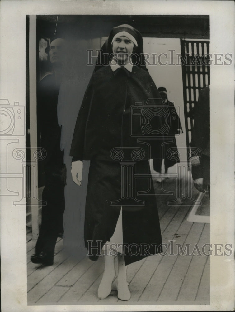 1935 Press Photo Princess Maria of Italy Nurse at Naples Hospital - neo10479